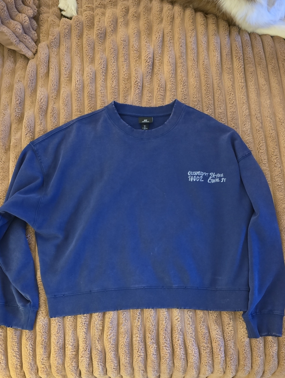 H&M Oversized Crewneck Sweatshirt in Deep Blue